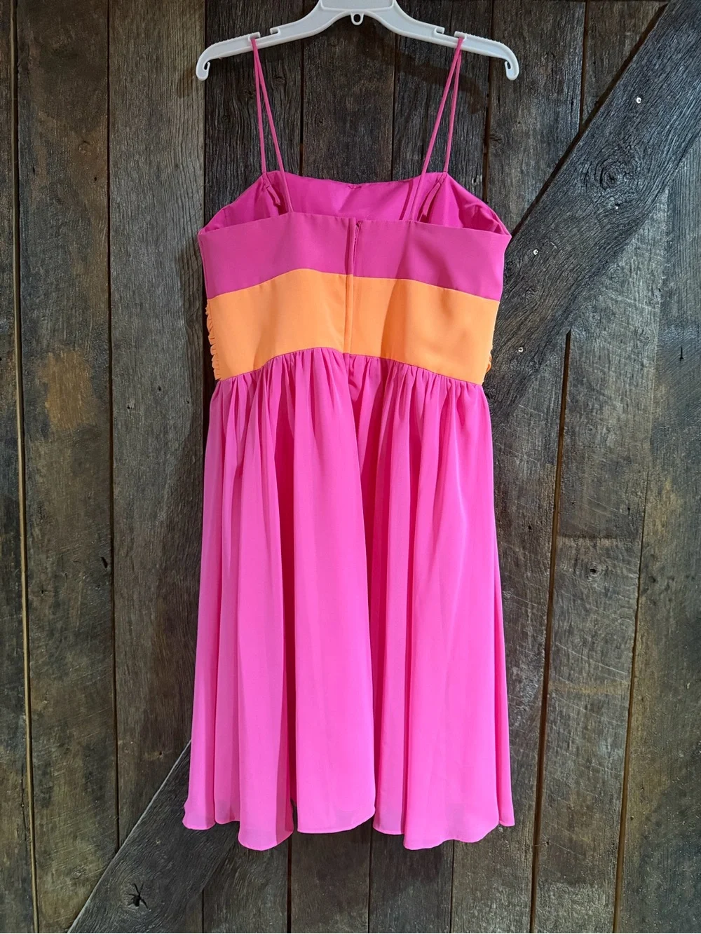 Pink Dress with Orange Sash - Picture 3 of 4